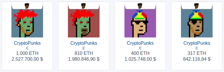 latest cryptopunk sales